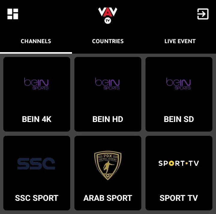 تطبيق VAV TV برنامج لمشاهدة المباريات المشفرة للأندرويد