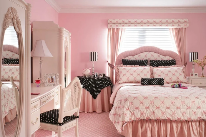 اللون الوردي في الديكور | غرف النوم